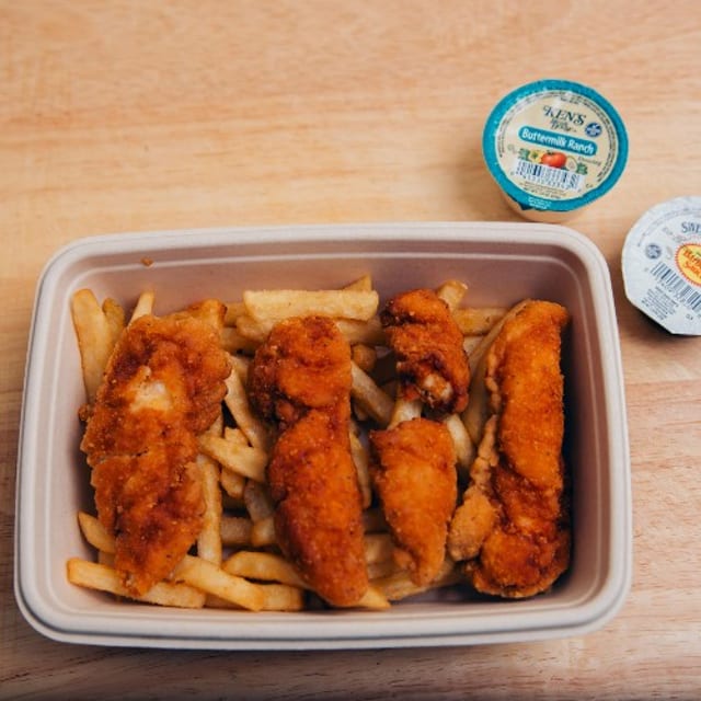 Chicken Tenders with Fries.
